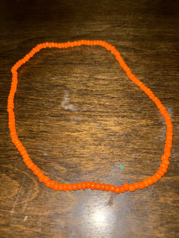 Orange Beaded Women’s Stretch Necklace(Pre - Image 3