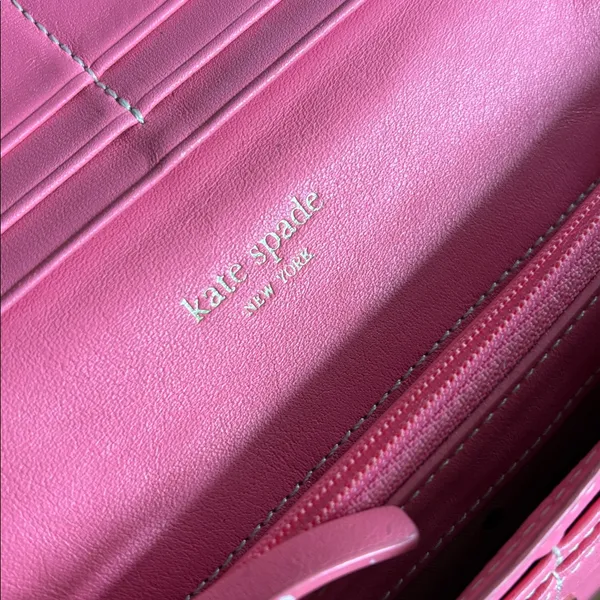 Kate Spade Pink Leather Wallet - Image 6