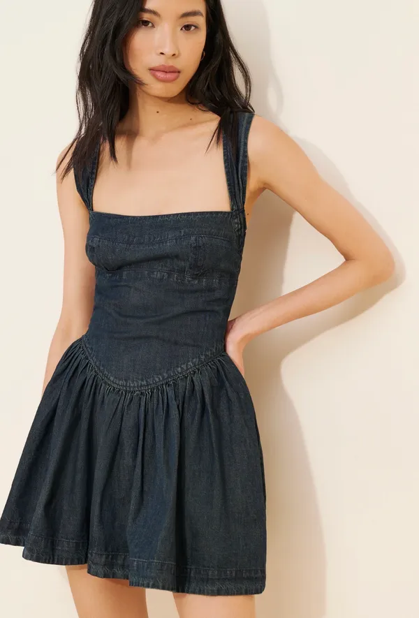 Free People Denim Mini Dress - Image 2