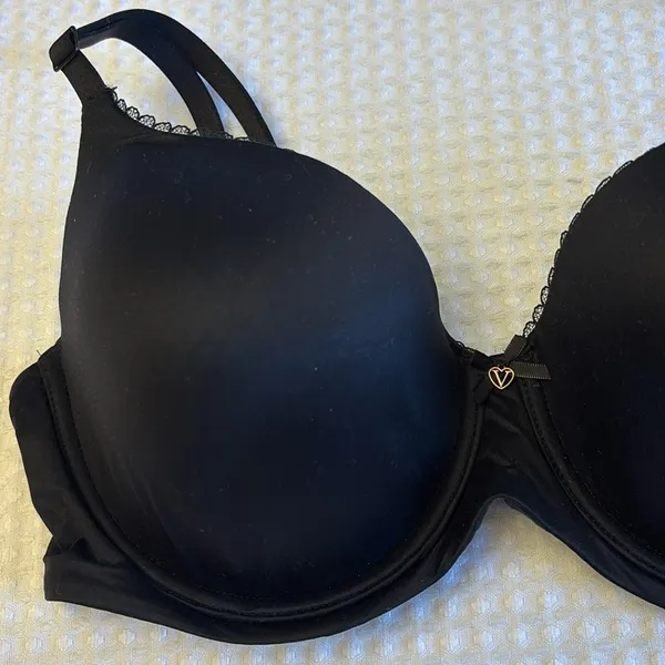 NEW! $50 VICTORIA’S SECRET 32D Lightly Lined Demi Bra BLACK Padded Underwire - Image 6