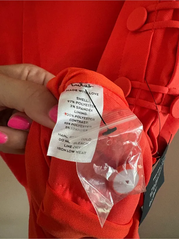 Lulus Masterfully Mod Bright Orange Side Button Midi Dress Size XL Sleeveless - Image 11