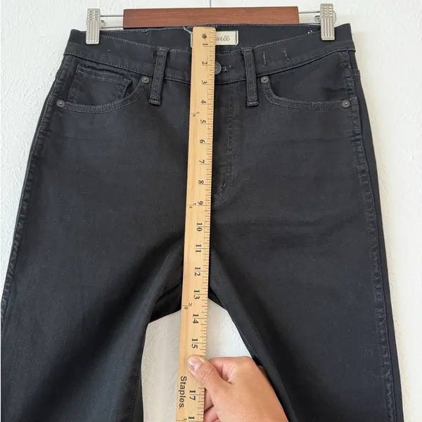Madewell 10” High-Rise Skinny Jeans Women’s 28T Black Stretch Denim - Image 5