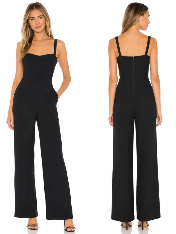 Dress the Population - Black Wide Leg Jumpsuit - Image 2