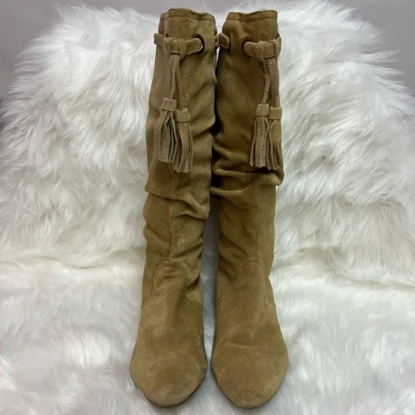 Arturo Chiang Slouch Boots Size‎ 8 Suede BIN 18 - Image 4