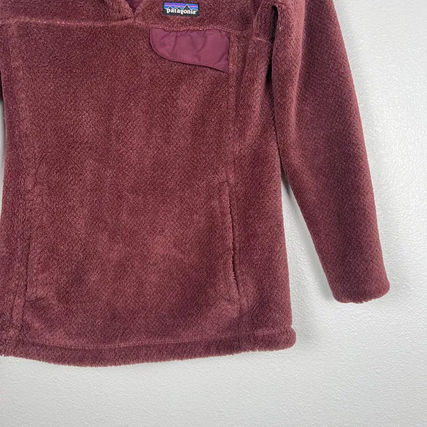 Patagonia Women's T Snap Fleece Pullover Maroon‎ Sz S - Image 4