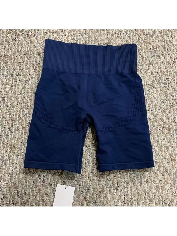 Women’s Best Power Seamless Cycling Shorts in Sapphire Blue - Size Small - Image 2
