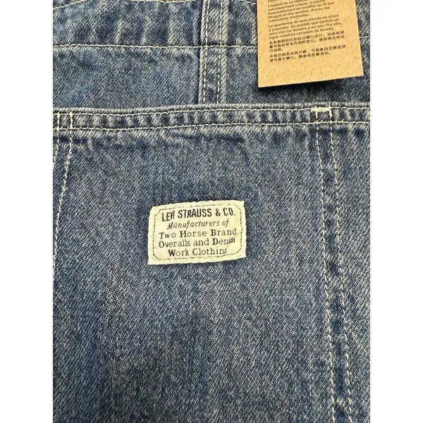 Levi’s Vintage Two Horse Brand Bib Work Clothing Overalls XL Denim Romper Retro - Image 5