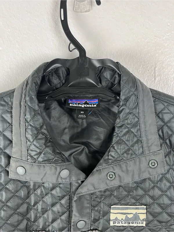 PATAGONIA Mixed T Snap Pockets Quilted Fleece Pullover Size XS - Image 5