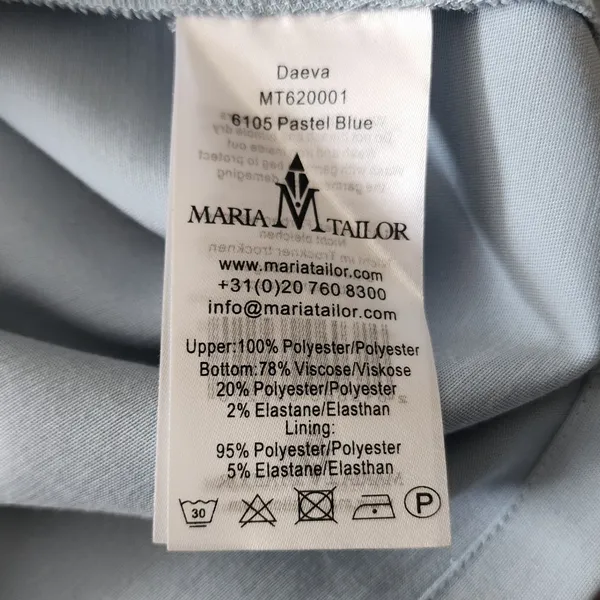 Maria Tailor Daeva Sheath Cocktail Dress Women 42 Pastel Blue Halter Midi - Image 6