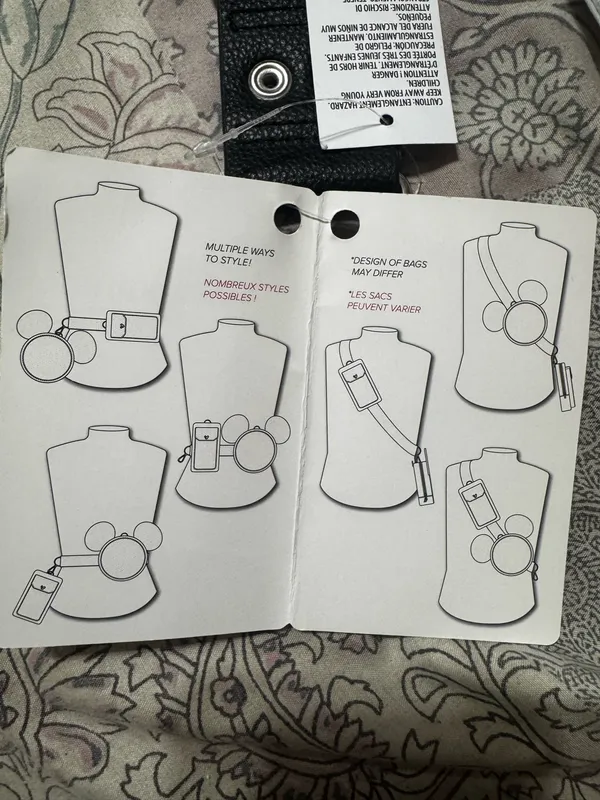 Disney Parks Mickey Mouse Convertible Bag Strap Disney Pins Gear | NWT - Image 3
