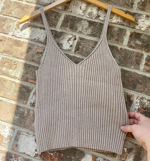 H&M Taupe Ribbed Tank - Image 11