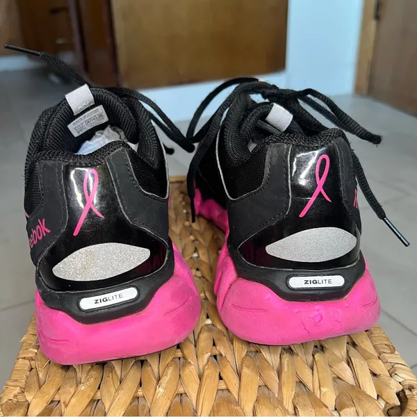 Reebok ZigLite Womens Black And Pink‎ Athletic Running Shoes Sz 9.5 us - Image 10