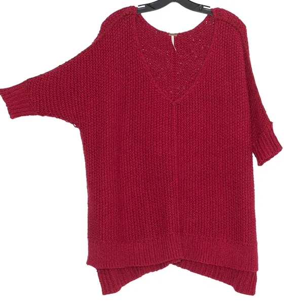 Free People Sweater Oversized Boho Chunky Lagenlook Cottage Slouchy Cozy Fall XS - Image 6