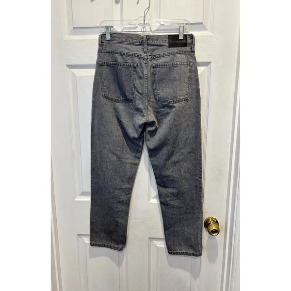 Everlane The 90s Cheeky Jean Organic Cotton Grey Washed‎ Crop Size 27 High Rise - Image 5