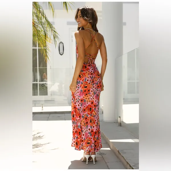 Hello Molly Multicolor Floral Maxi Dress - Image 3