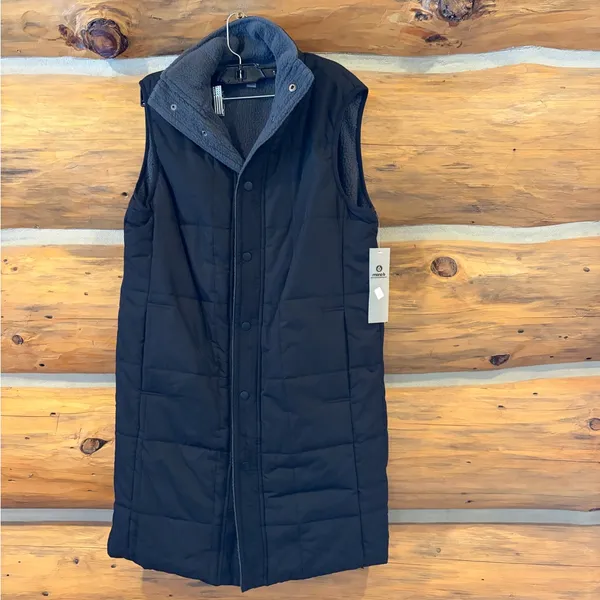 Mono B Cozy Up Sherpa Lined Vest - Black size Small - Image 2
