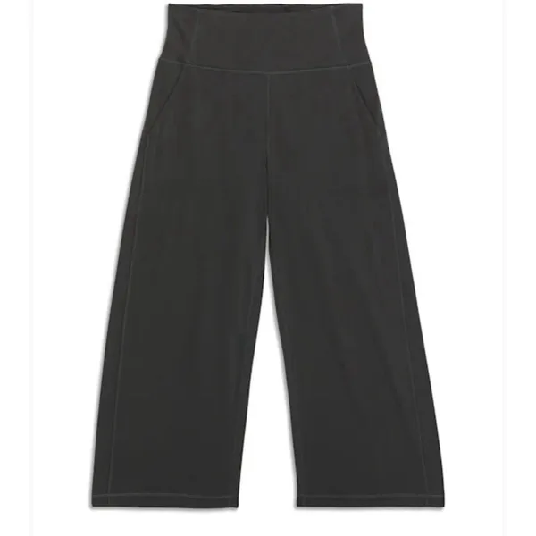 LULULEMON Align Wide Leg Super-High-Rise 23” Crop - Graphite (Dark) Grey - Sz. 6 - Image 2