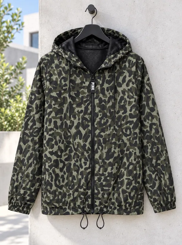 Victoria's Secret PINK camo windbreaker - Image 2