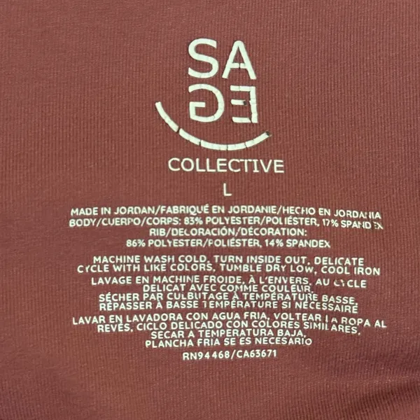 SAGE COLLECTIVE Burgundy Joggers Size Large - Image 6