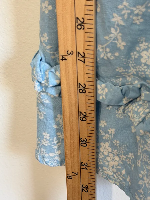 Altar’d State Blue Floral Smocked Babydoll Mini Dress XL Cottagecore Dainty - Image 10