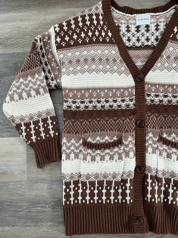 Pink Rose Knit Cardigan - Image 2