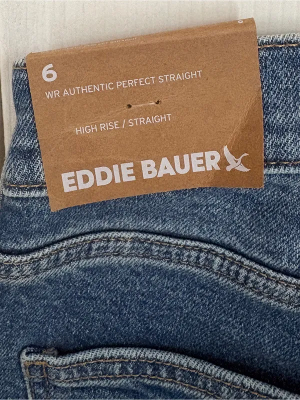 NWT!!! Eddie Bauer Authentic Perfect Straight Leg Jean in Vintage Wash - Image 10