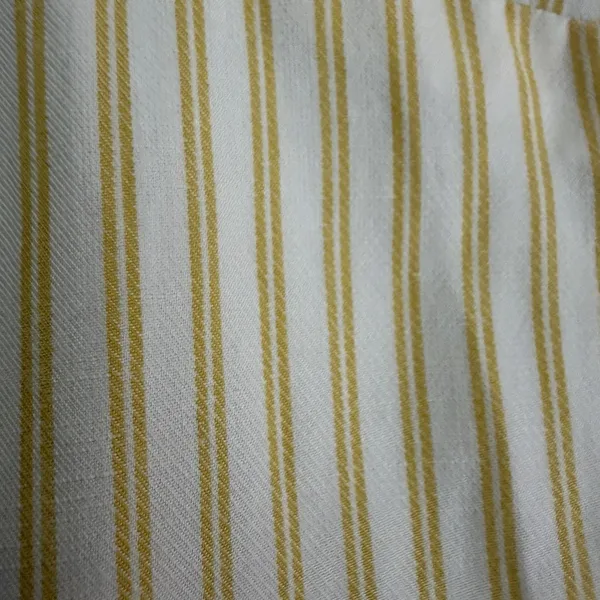 Maeve Anthropologie Clotille Off Shoulder Blouse Yellow Stripe Linen Blend Sz 14 - Image 16