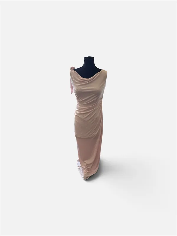 Wayf One-Shoulder Light Pink Maxi Dress - Image 3