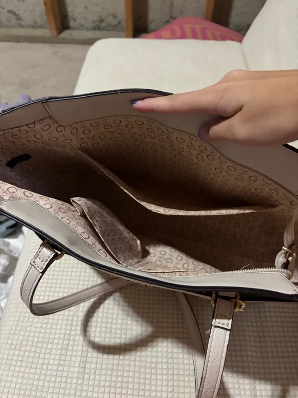 Guess tote bag beige off white color - Image 2