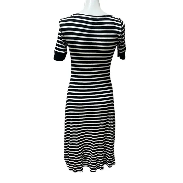 Lauren Ralph Lauren Women's Striped Bodycon Dress Black & White Standard Size S - Image 3