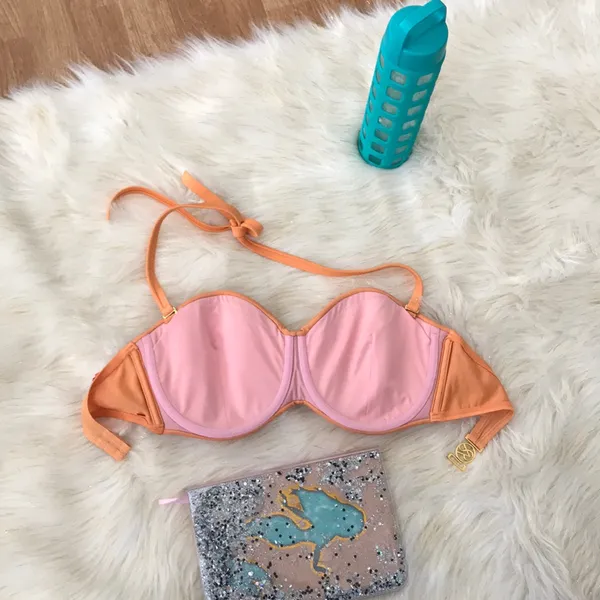 Victoria's Secret Cute peach vintage swim top s - Image 6