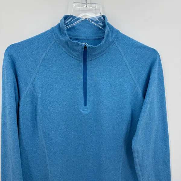 Rei Co Op shirt women's M pullover 1/4 zip performance active lightweight blue - Image 2