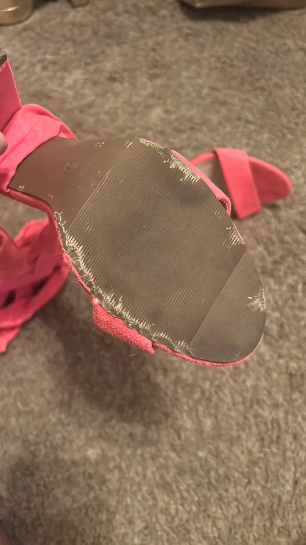 Amazon Hot Pink Heels Lace-Up - Image 3