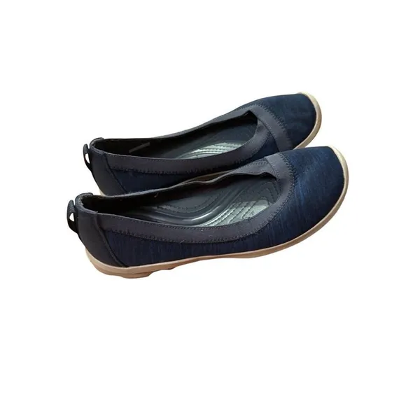 Crocs Shoes Womens Sz 8 Blue‎ Busy Day Stretch Flats Slip On Comfort Shoe - Image 2