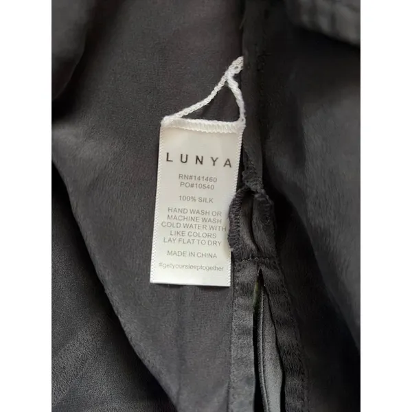 Lunya Black Washable Silk Long Sleeve Belted Lounge Robe Size XS/SM - Image 7