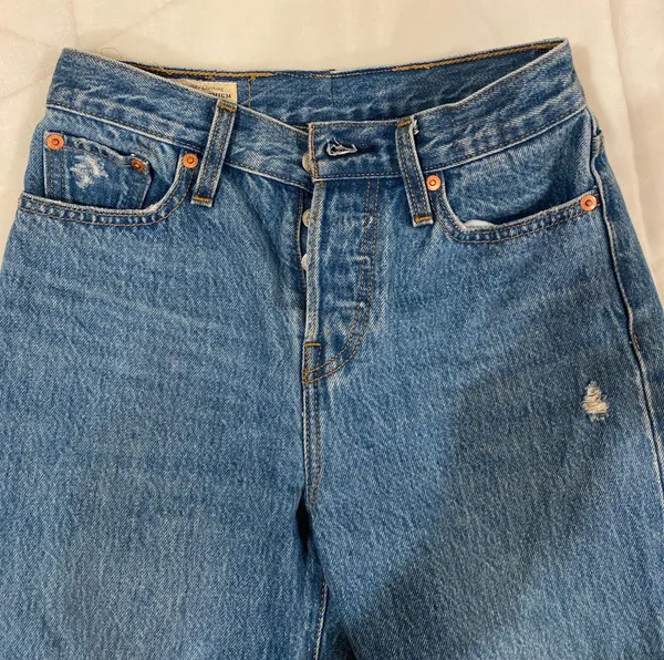 Levi's Distressed Mom Straight Jeans - Image 3
