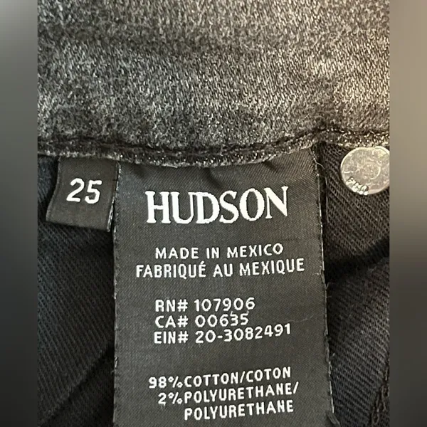 Hudson Zoeey High Rise Faded Black & Red Tuxedo Stripe Ankle Jeans 25 - Image 12