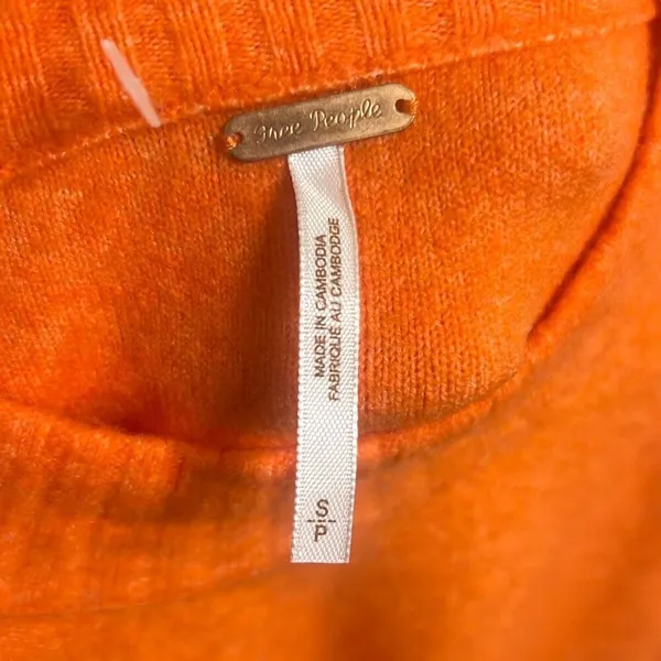 ✨Free People Phoebe Pullover Orange Sz Small Sweater✨ - Image 8