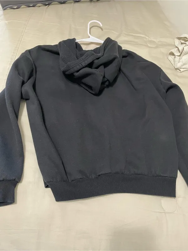 SheIn Women’s Black Zip-Up Hooded Jacket size XS - Image 2