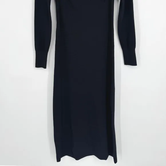 Moon River Midi Dress Medium Black Cutout Long Sleeve‎ Minimalist Chic Elegant - Image 6