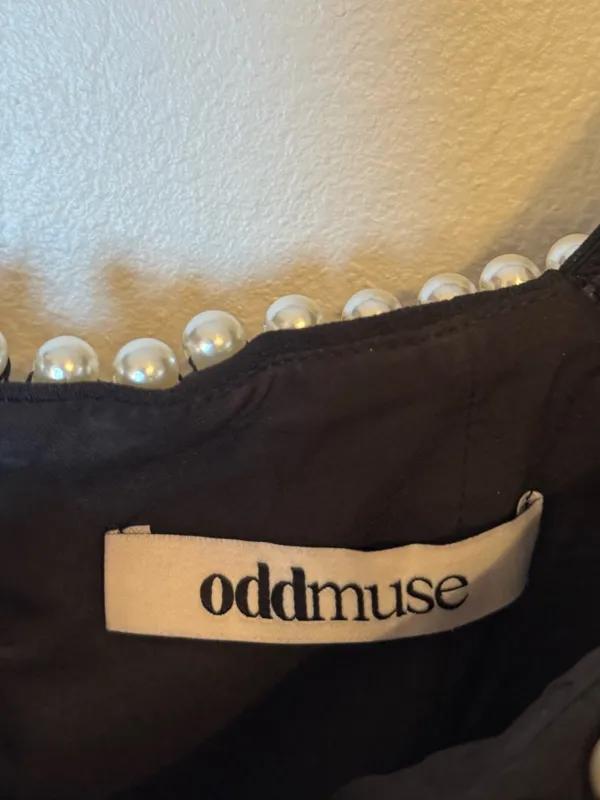 Odd Muse The Ultimate Pearl Mini Dress in Black - Image 4