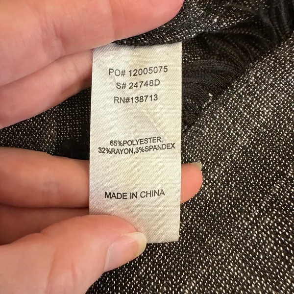 Doe & Rae Tweed‎ Shift Dress Black Gray L NWT Workwear Parisian Chic Capsule - Image 8