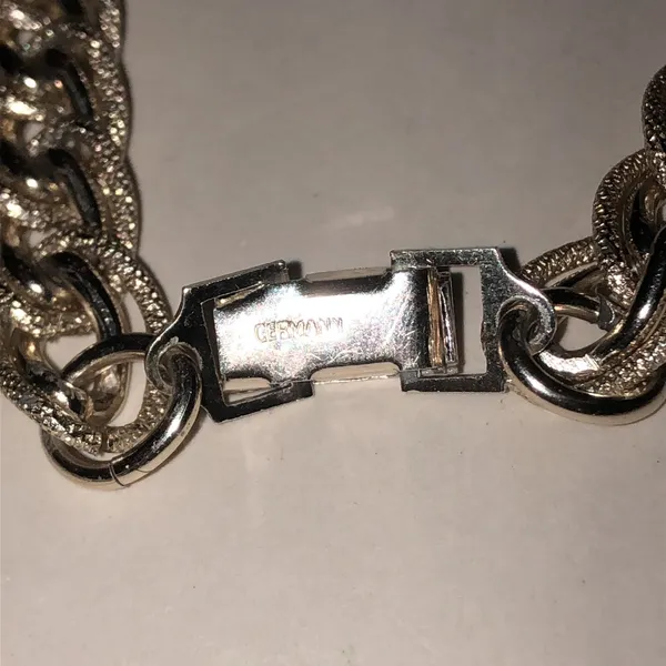 Germany Silver Tone Lightweight Rope Chain Necklace - Image 4