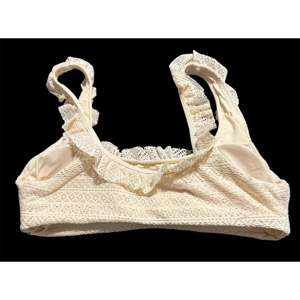 NWT Andie Swim Size‎ Medium Hydra Too Gold Coast Cream Ruffle Textured Lace - Image 2