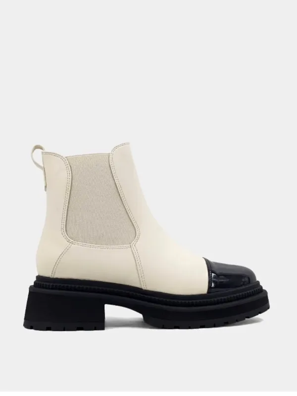 NEW SHUSHOP Zeina Lug Sole Chelsea Boot 10 M, BONE - Image 2