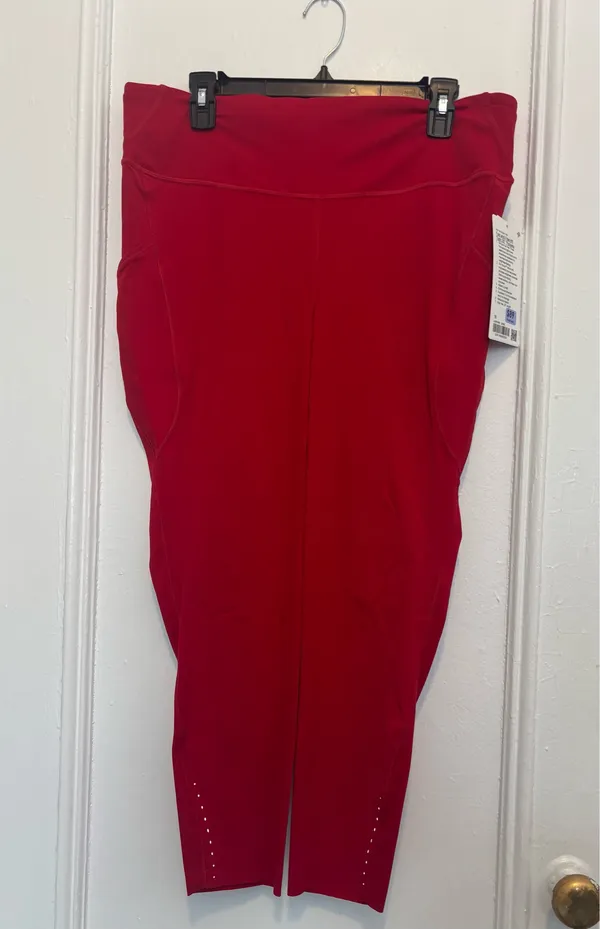 Lululemon Fast And Free Tight 25” Pockets *Updated Dark Red - size 16 - Image 2