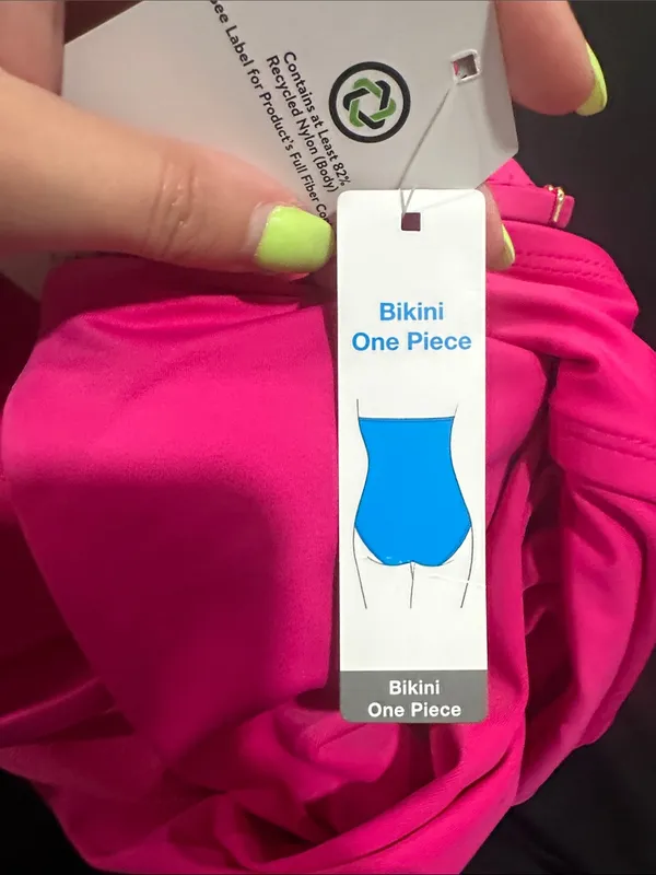 Smokin hot Pink One-Piece Swimsuit with Twist Front - Image 2