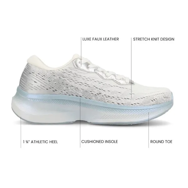 Journee Blume Women's Sneakers, Whit -‎ Size 8M - Image 6