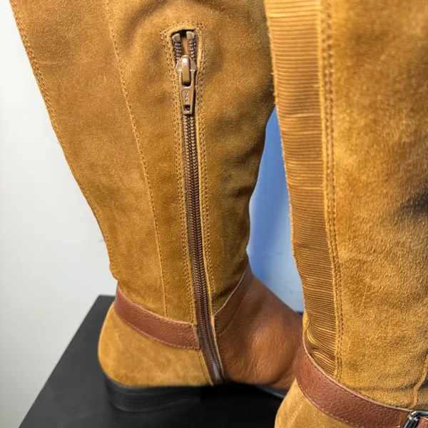 Naturalizer January Wide Calf Brown Leather Suede Over‎ Knee Riding Boots 5.5 M - Image 9