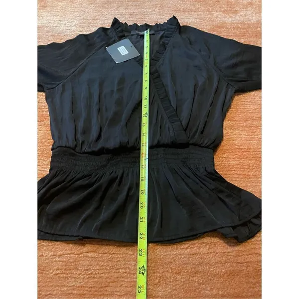NWT MARC NEW YORK Andrew Marc Black Blouse M - Image 5
